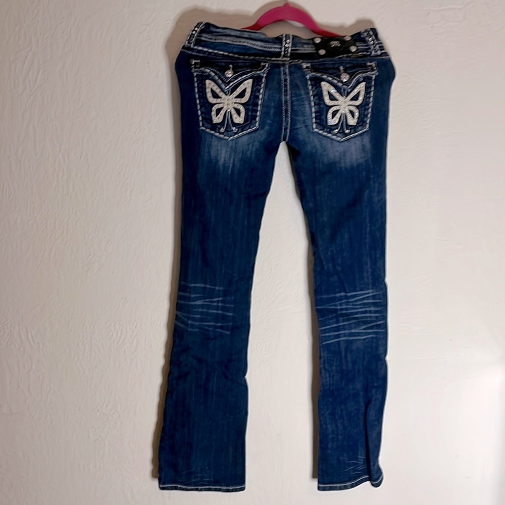 Miss Me Low Rise Boot Cut JP5019-3 Butterfly sz27 used excellent condition